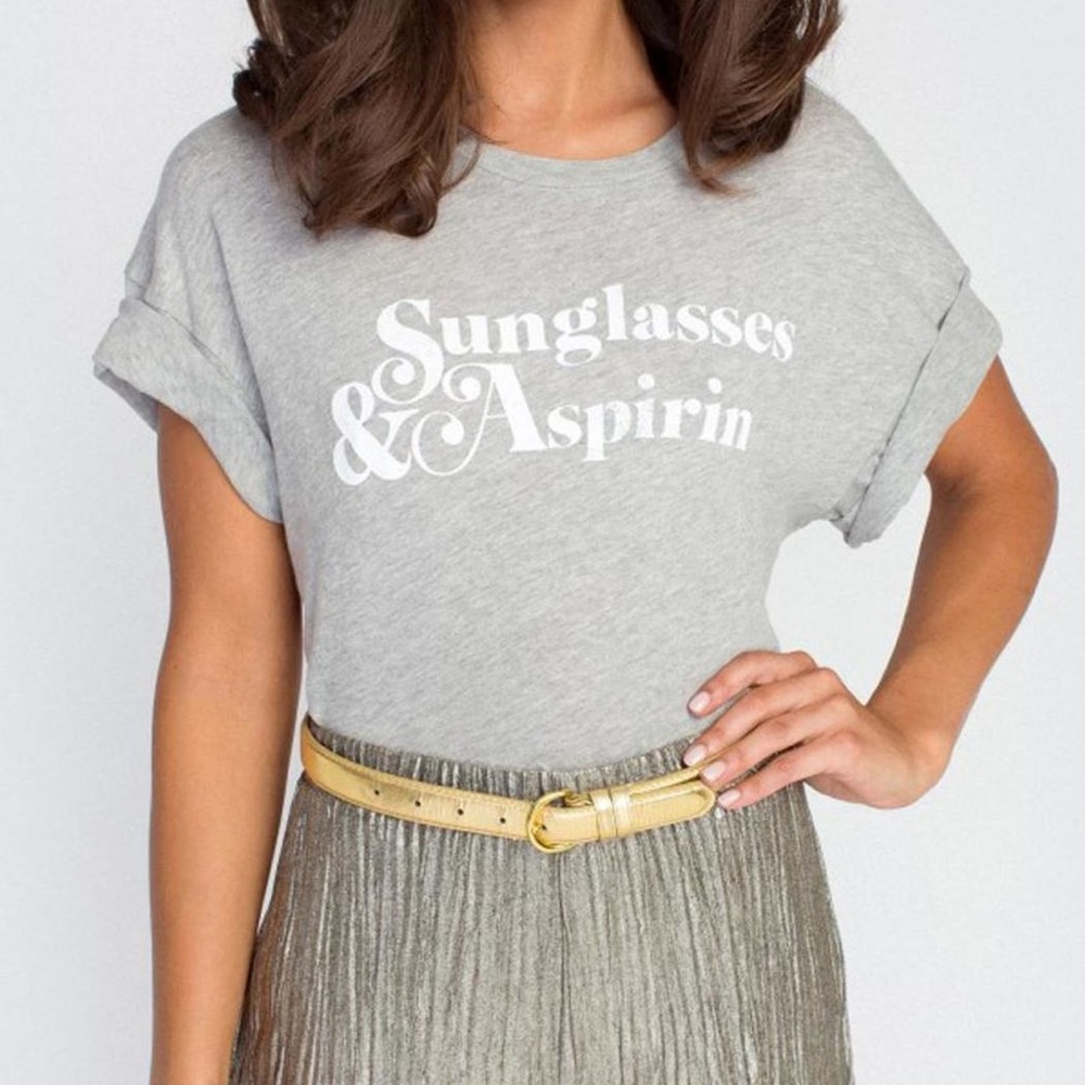 Wildfox Sunglasses and Aspirin Graphic Tee Sz S